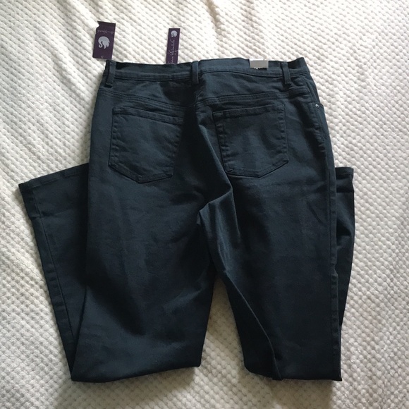 GLORIA VANDERBILT Amanda Size 14 average deep forest green jeans classic fit NEW - Picture 3 of 9